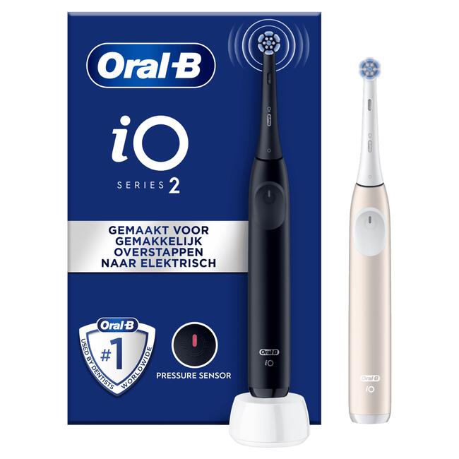 Oral-B iO 2 Duo Zwart & Roze 2 Elektrische Tandenborstels