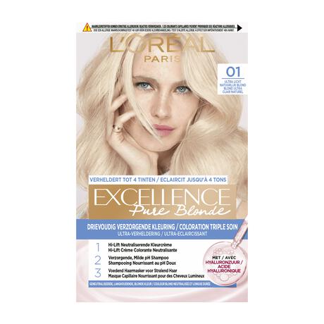 L'Oréal Paris Excellence Crème Verzorgende Crèmekleuring 01 Ultra Licht Natuurlijk Blond