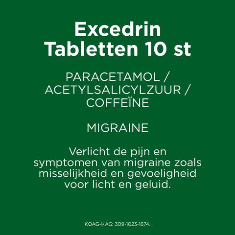 Excedrin Migraine Tabletten 10 stuks