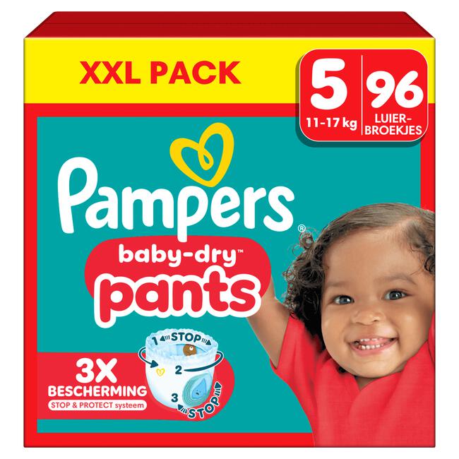 Pampers Baby Dry Pants XXL Pack Luierbroekjes Maat 5 11-17 KG 96 stuks