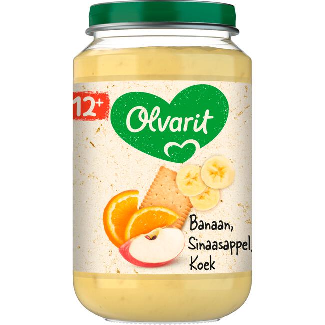 Olvarit Banaan Sinaasappel Koek Fruithapje 12+ maanden 200 GR
