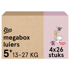 Etos Woezel & Pip  Luiers Junior+ Maat 5+ Megabox 4x26 stuks