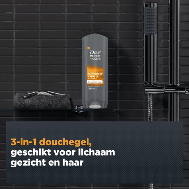 Dove Men+Care Sandalwood & Vanilla Showergel 250 ml