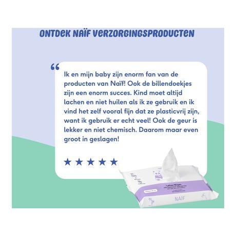 Naïf Plasticvrije Lotion Billendoekjes 24x54 stuks