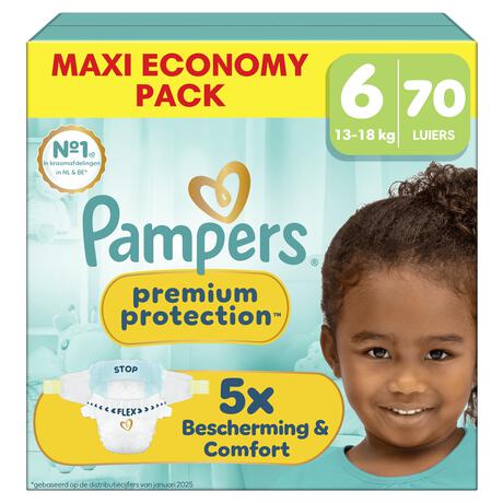 Pampers Premium Protection Maxi Economy Pack Luiers Maat 6 13-18 kg 70 stuks