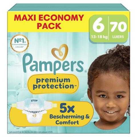 Pampers Premium Protection Maxi Economy Pack Luiers Maat 6 13-18 kg 70 stuks