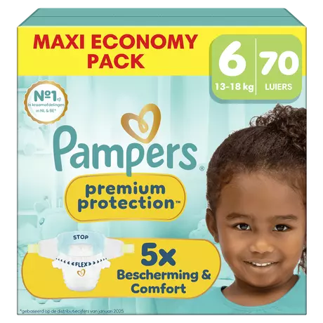Pampers Premium Protection Maxi Economy Pack Luiers Maat 6 13-18 kg 70 stuks