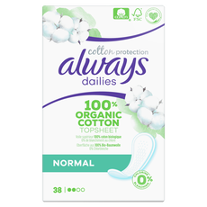 Always Dailies Cotton Protection Inlegkruisjes Normal 38 Stuks
