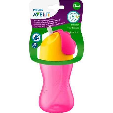 Philips Avent Rietjesbeker 12M+ Roze SCF798/02 300 ML