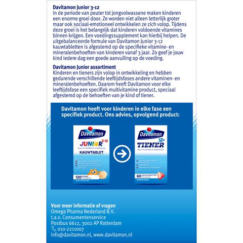 Davitamon Junior 3+ Kauwvitamines Multifruit