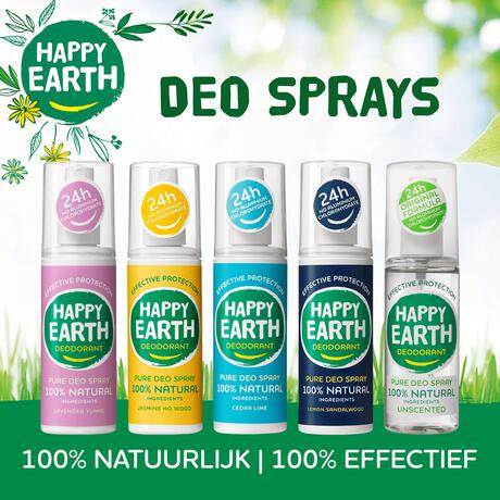 Happy Earth 100% Natuurlijke Lavender Ylang Deodorant Spray 100 ML