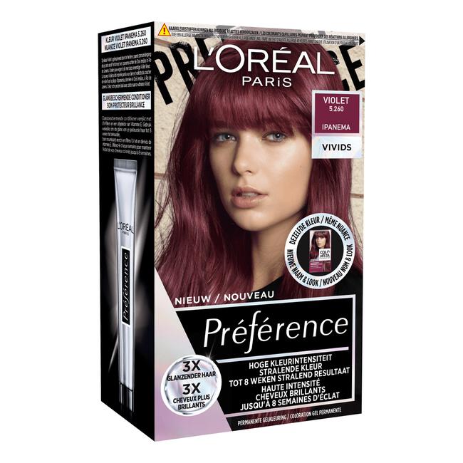 L'Oréal Paris Preference Vivids Permanente Haarverf 5.260 Violet Ipanema