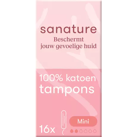 Sanature 100% Katoenen Tampons Mini 16 stuks