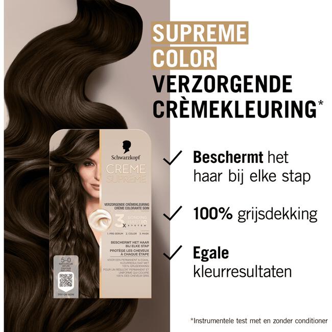 Schwarzkopf Creme Supreme Haarkleuring 5-0 Natuurlijk Bruin