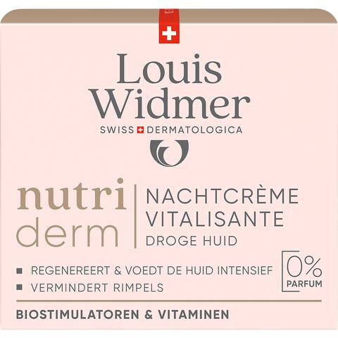Louis Widmer Nutriderm Nachtcrème Vitalisante Zonder Parfum 50 ML