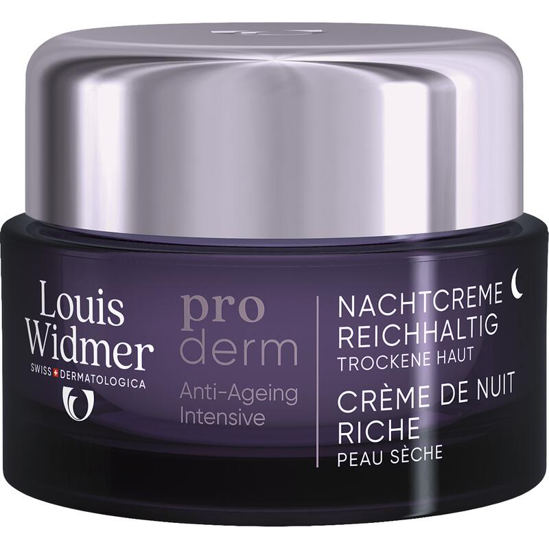 Louis Widmer Proderm Nachtcrème Rijke Textuur Zonder Parfum 50 ML