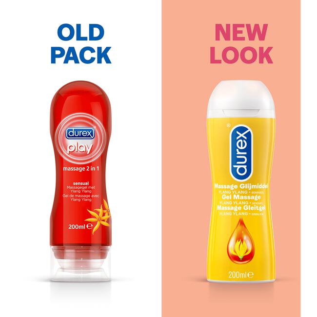 Durex Massage Olie en Glijmiddel 2-in-1 Sensual met Ylang Ylang Waterbasis 200 ML