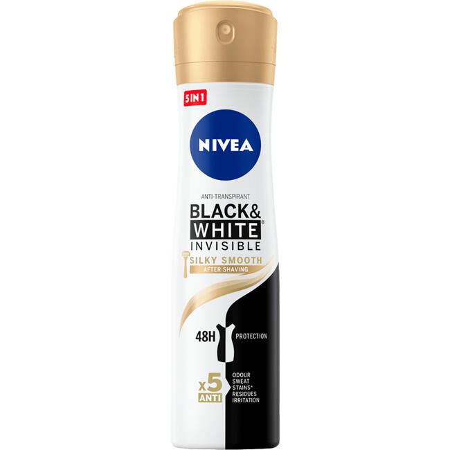 NIVEA Black & White Invisible Silky Smooth Deodorant Spray 150 ML