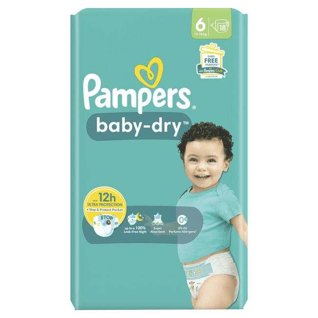 Pampers Baby Dry Luiers Maat 6 13-18 KG 18 stuks