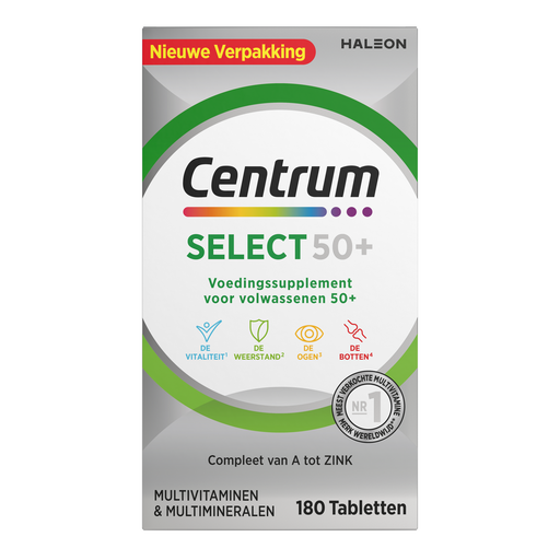 Centrum Select 50+ Multivitaminen Tabletten 180 stuks