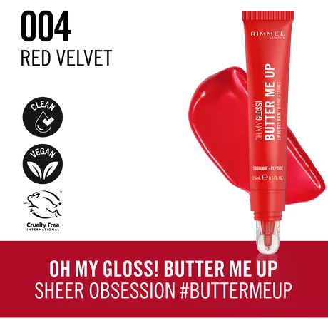 Rimmel London Oh My Gloss Butter Me Up Lip Butter 004 Red Velvet