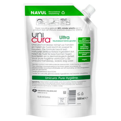 Unicura Ultra Navulverpakking Zeep 500 ML
