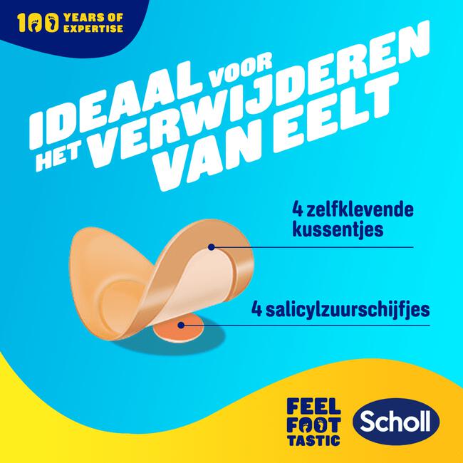 Scholl Eelt Verwijderpleisters 4 stuks