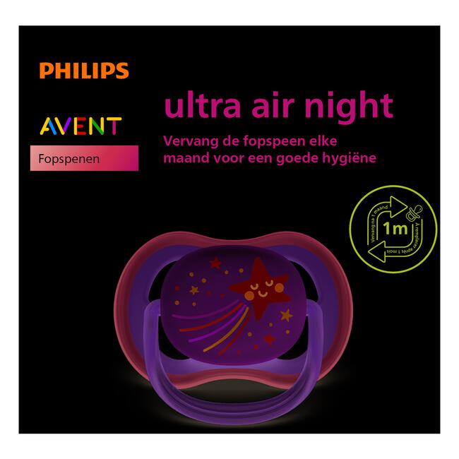 Philips Avent Soother Air Nighttime 0-6M B DC18