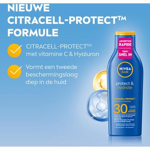 NIVEA SUN Zonnebrand Protect & Hydrate Zonnemelk SPF 30 400 ML