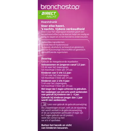 Bronchostop Direct Nacht 5-in-1 Hoestdrank 120 ML