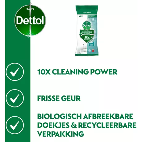 Dettol Antibacteriële Reinigingsdoekjes Oceaanfris 72 stuks