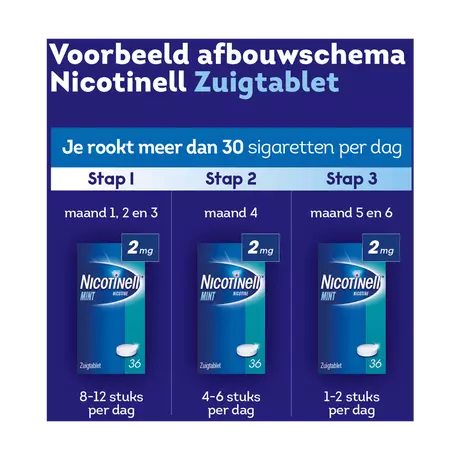 Nicotinell Mint 1 MG Stoppen met Roken Zuigtabletten 96 stuks