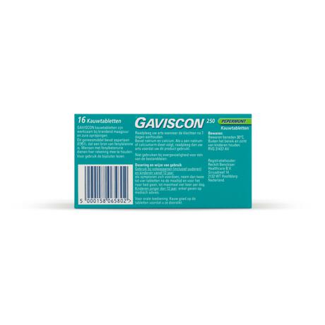 Gaviscon Kauwtabletten Pepermunt Maagzuurremmers 16 Stuks