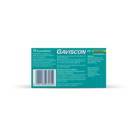 Gaviscon Kauwtabletten Pepermunt Maagzuurremmers 16 stuks