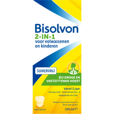 Bisolvon 2-In-1 Bij Droge En Vastzittende Hoest Suikervrij 120 ML