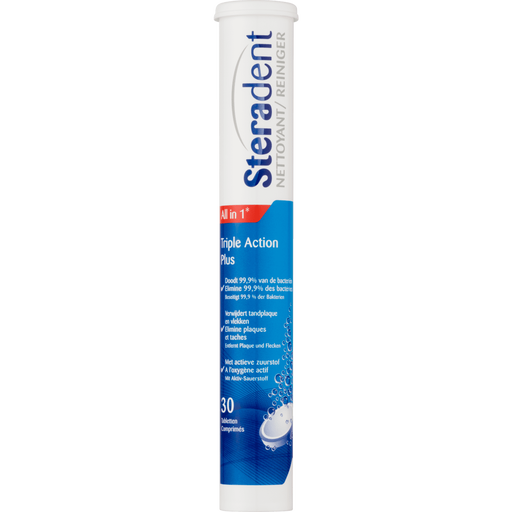 Steradent Triple Action Plus Bruistabletten 30 stuks