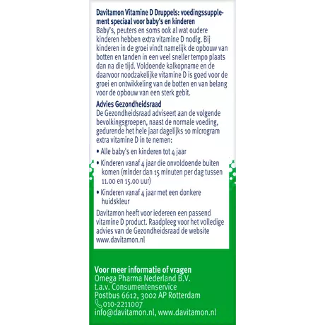 Davitamon Vitamine D 0-4 Jaar Baby en Kind 25 ML