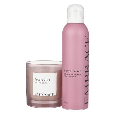 Etos Embrace Geschenkset Flower Market - Geurkaars - Doucheschuim