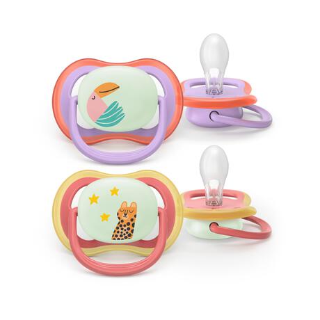 Philips Avent Fopspeen Ultra Air Night 18M+ Double Pack - SCF376/33