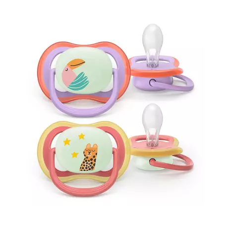 Philips Avent Fopspeen Ultra Air Night 18M+ SCF376/33 2 stuks