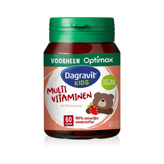 Dagravit Natural Kids Multi Aardbei 60 Dragees