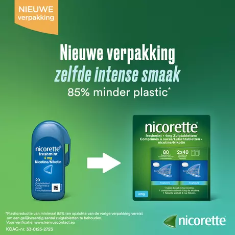 Nicorette Freshmint 4 MG Zuigtabletten 80 stuks