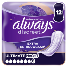 Always Discreet Incontinentieverband Ultimate Night 12 stuks