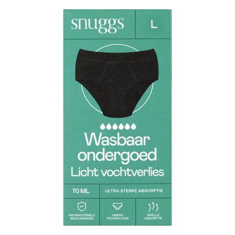 Snuggs Incontinentieondergoed Zwart Maat L