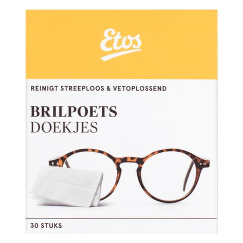 Etos Brilpoetsdoekjes 30 stuks