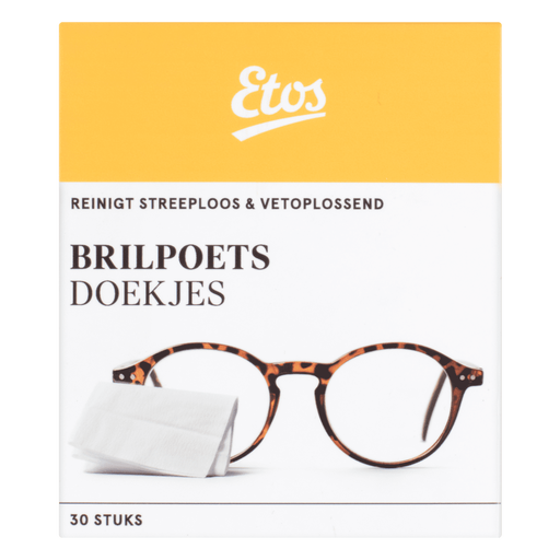 Etos Brilpoetsdoekjes 30 stuks