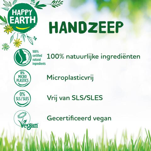 Happy Earth 100% Naturalijke Jasmine Ho Wood Handzeep Navulzak 600 ML