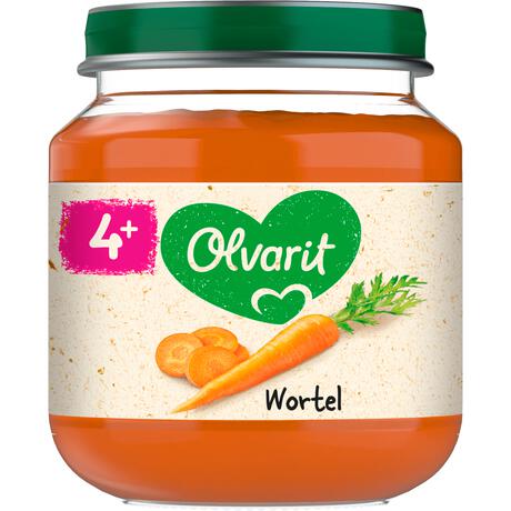 Olvarit Wortel Babyhapje 4+ maanden 125 GR