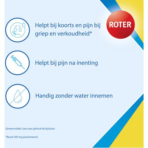 Roter Paracetamol smelttablet 500 mg 20 tabletten