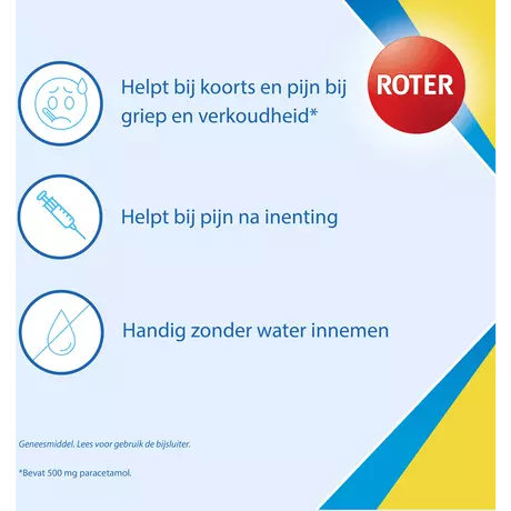 Roter Paracetamol 500 MG Smelttabletten 20 stuks
